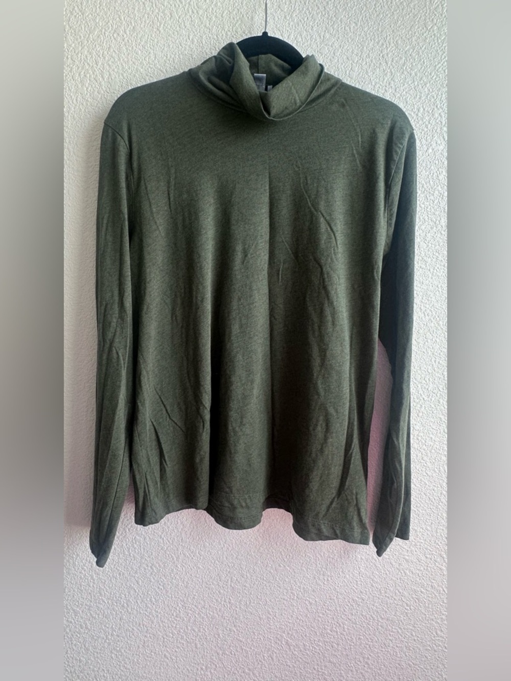 Women’s J Crew Long-Sleeve Tissue Turtleneck Shirt Green